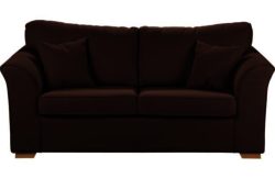 Lily Fabric Metal Action Sofa Bed - Chocolate
